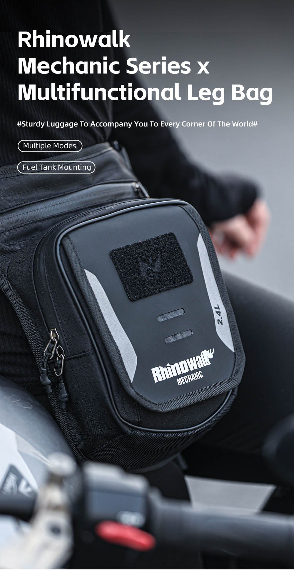 2.4L Motorcycle Tank Bag – Leg & Waist Bag Waterproof