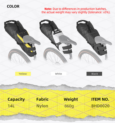 14l Waterproof harness saddle bag -Wilderness Series