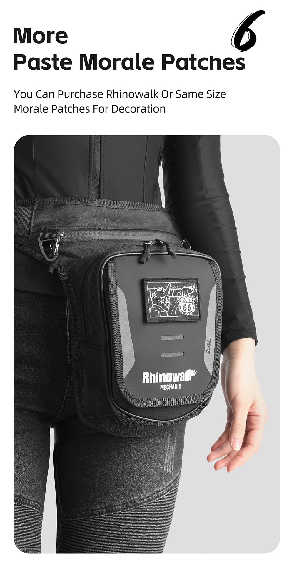 2.4L Motorcycle Tank Bag – Leg & Waist Bag Waterproof
