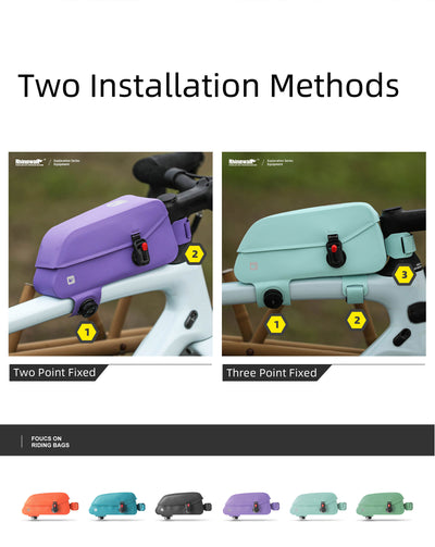 Waterproof Top Tube Bag with Magnetic Locking