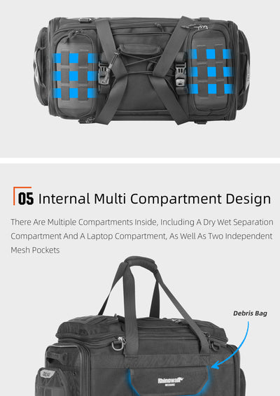 50–70L Motorcycle Tail Bag – Waterproof Touring Seat Bag