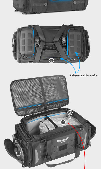 50–70L Motorcycle Tail Bag – Waterproof Touring Seat Bag
