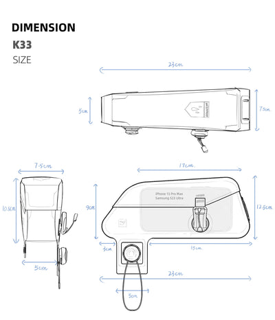 Waterproof Top Tube Bag with Magnetic Locking