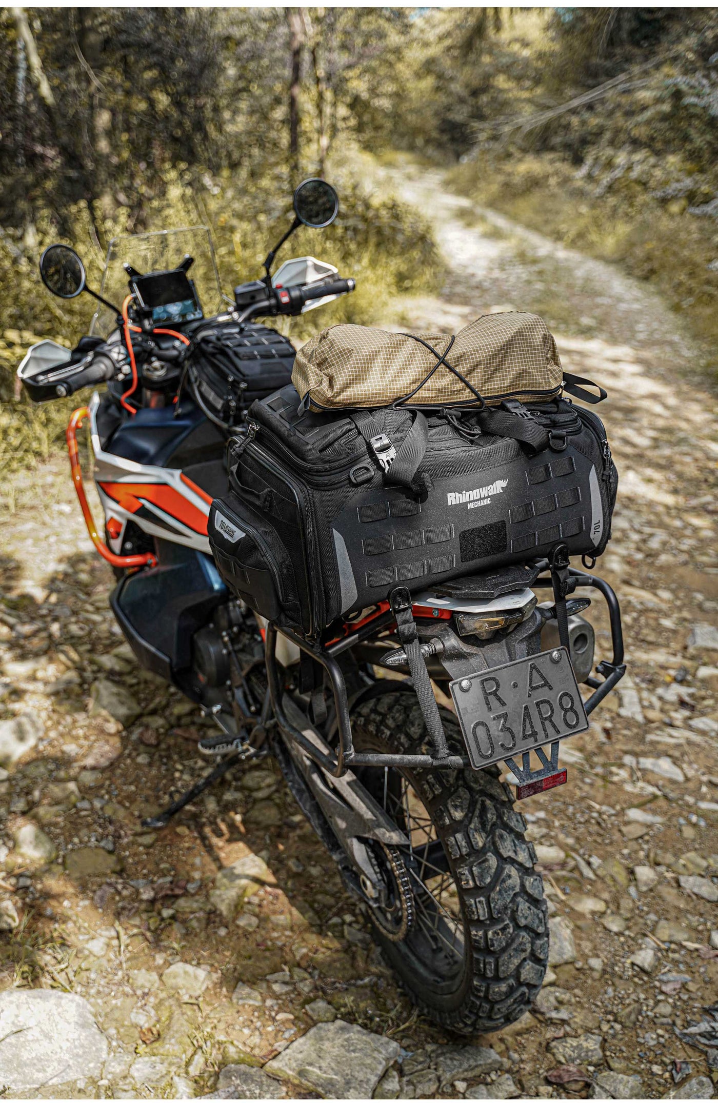 50–70L Motorcycle Tail Bag – Waterproof Touring Seat Bag