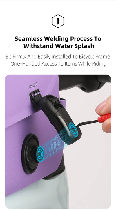 Waterproof Top Tube Bag with Magnetic Locking