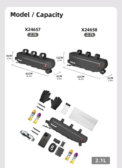 Bicycle Frame Bag - 2.1l, 2.7l