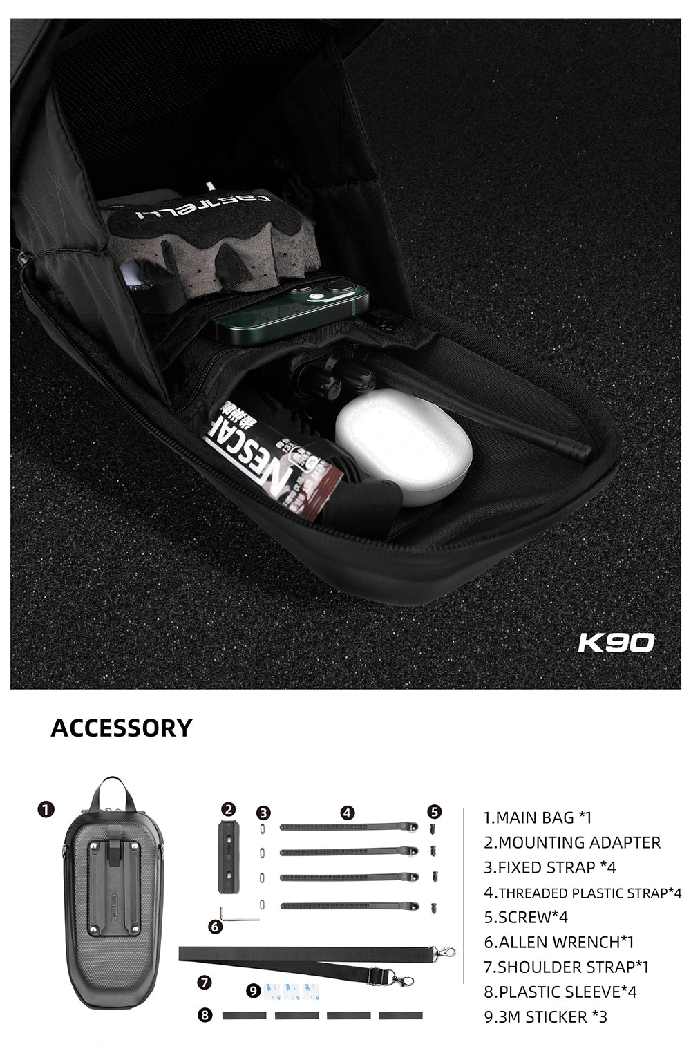 Quick Release Escooter Bag