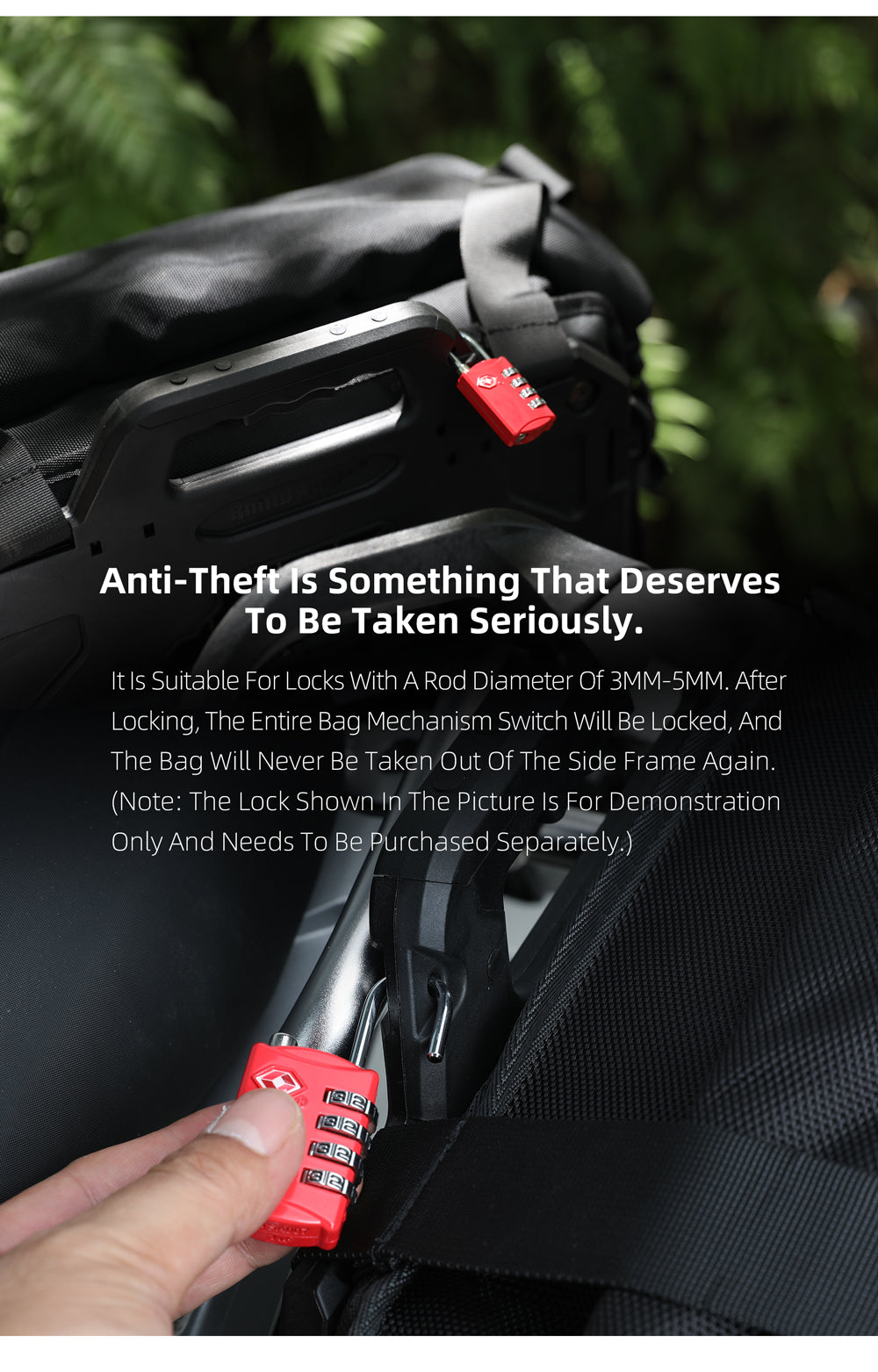 35L Motorcycle Side Bag – Quick Release Waterproof Saddlebag