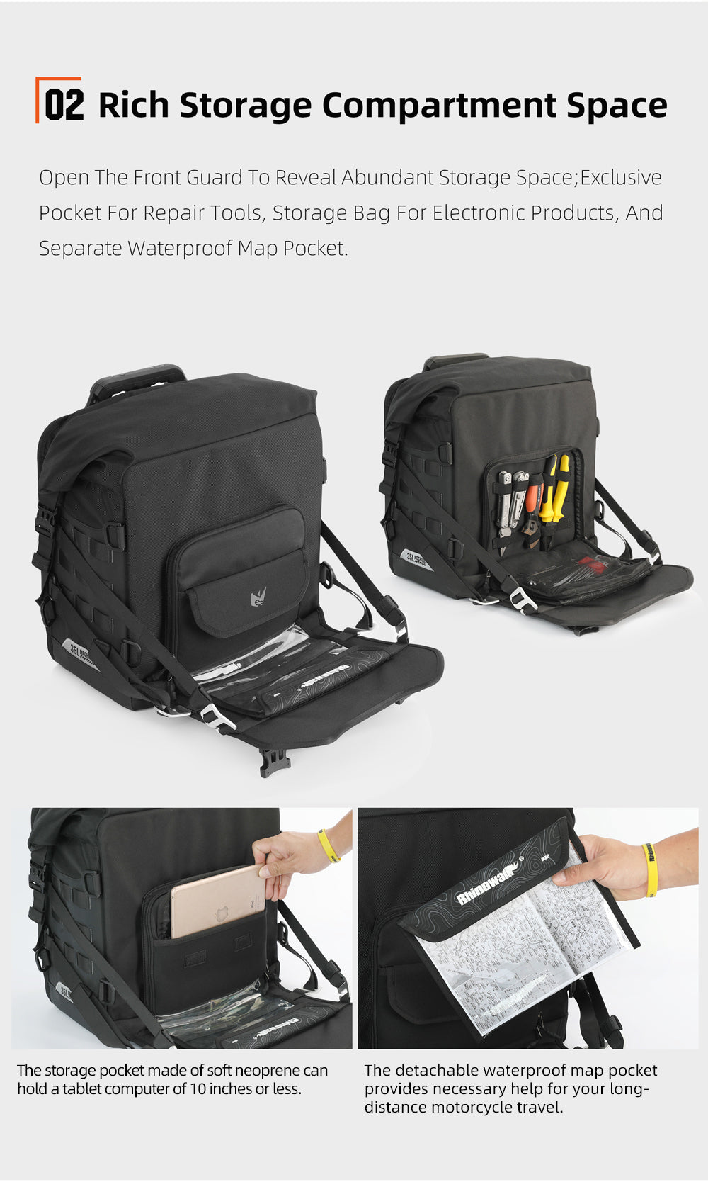 35L Motorcycle Side Bag – Quick Release Waterproof Saddlebag