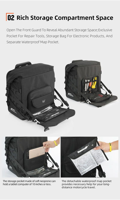 35L Motorcycle Side Bag – Quick Release Waterproof Saddlebag
