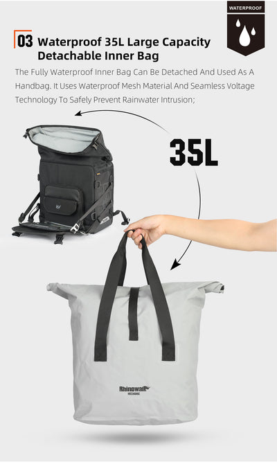 35L Motorcycle Side Bag – Quick Release Waterproof Saddlebag