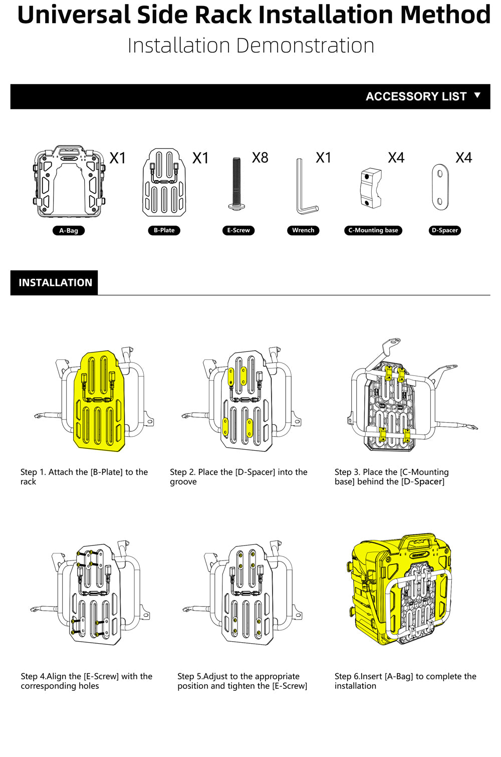 35L Motorcycle Side Bag – Quick Release Waterproof Saddlebag