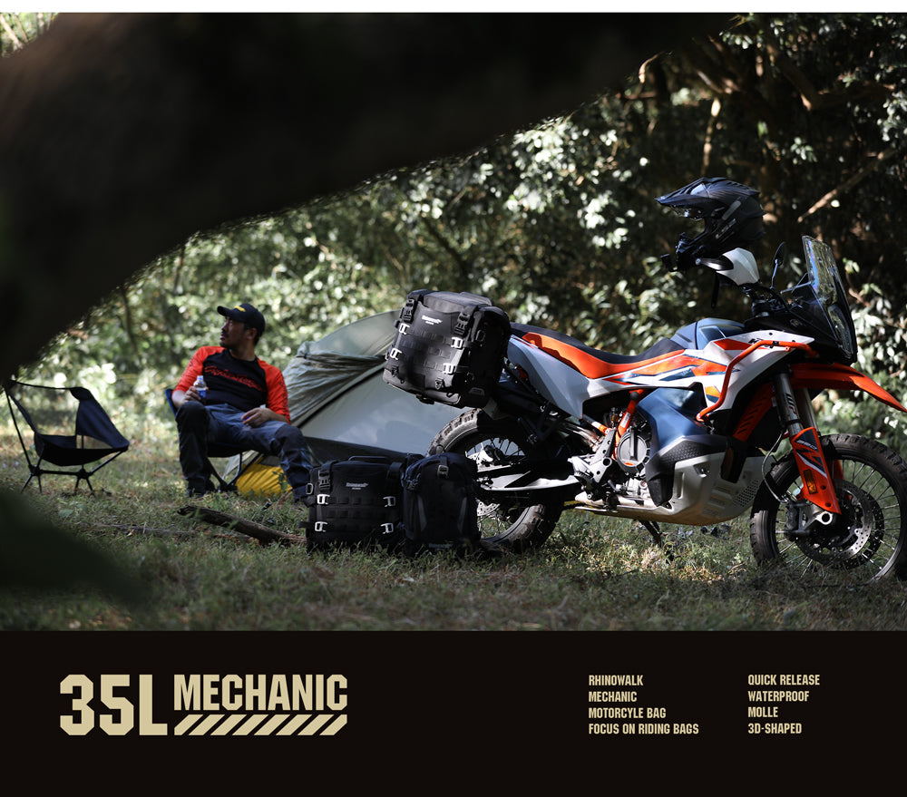 35L Motorcycle Side Bag – Quick Release Waterproof Saddlebag