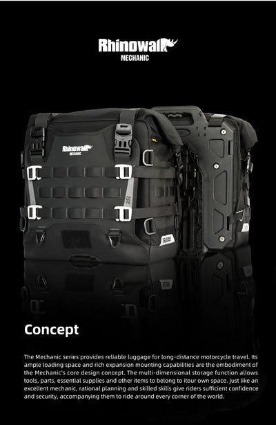 35L Motorcycle Side Bag – Quick Release Waterproof Saddlebag