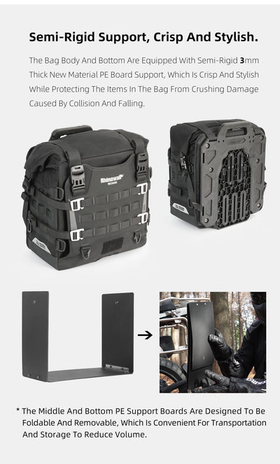 35L Motorcycle Side Bag – Quick Release Waterproof Saddlebag
