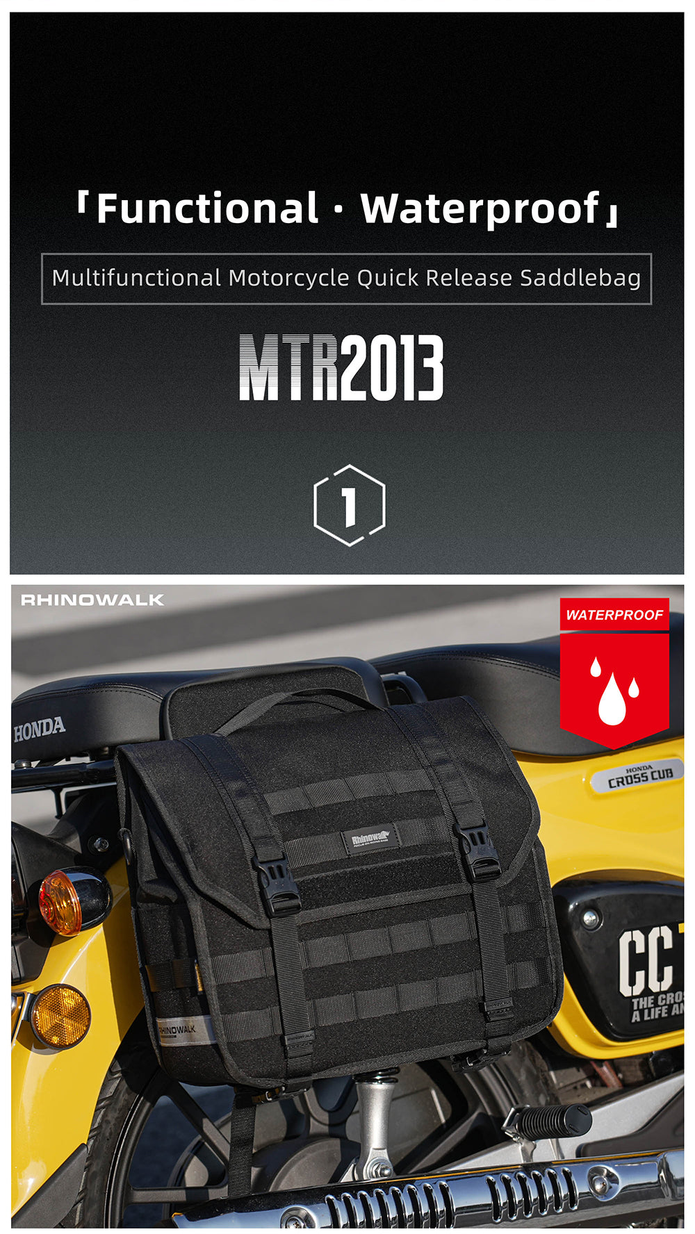13l Motorcycle side bag