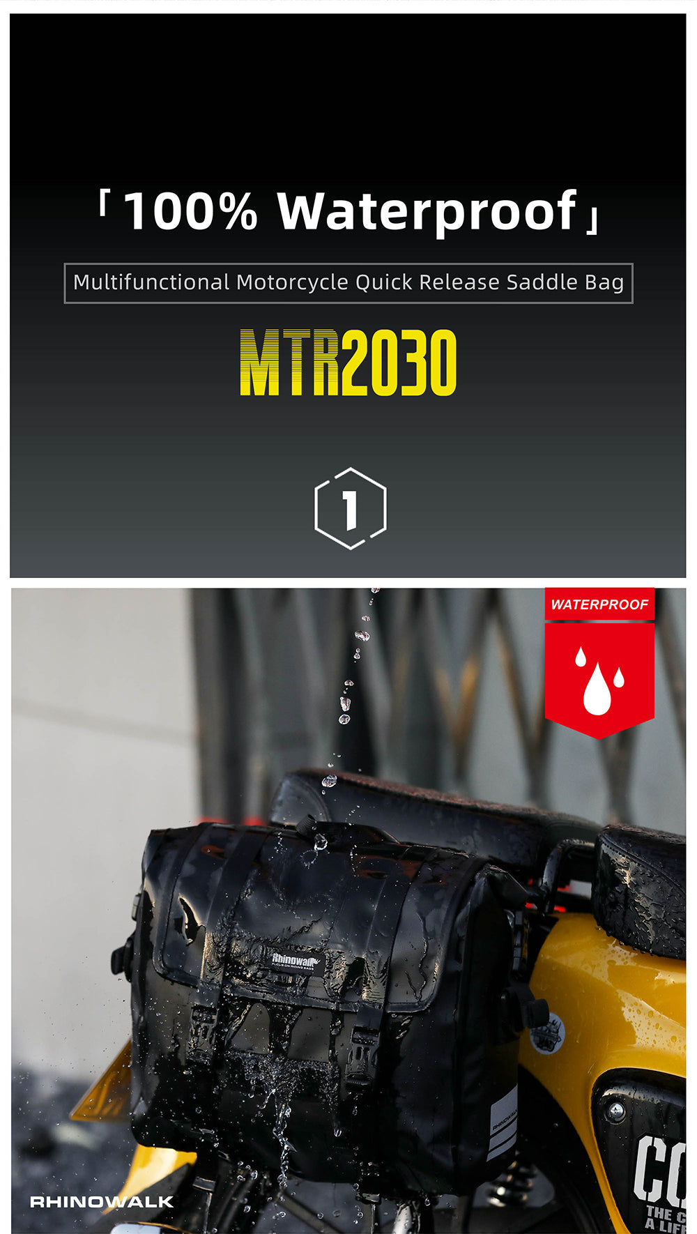 15 liter Waterproof Motorcycle Side Bag