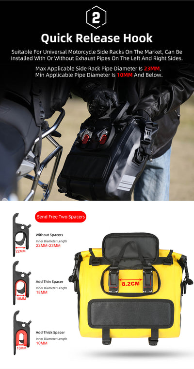 15 liter Waterproof Motorcycle Side Bag