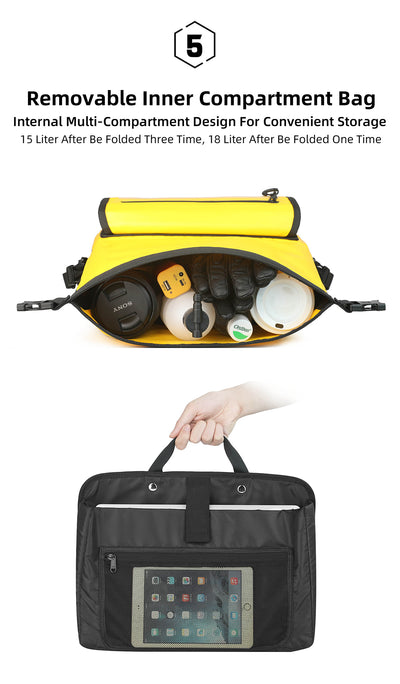 15 liter Waterproof Motorcycle Side Bag