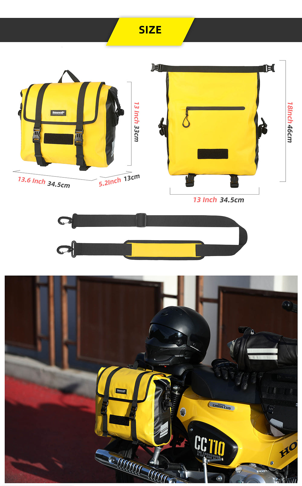 15 liter Waterproof Motorcycle Side Bag