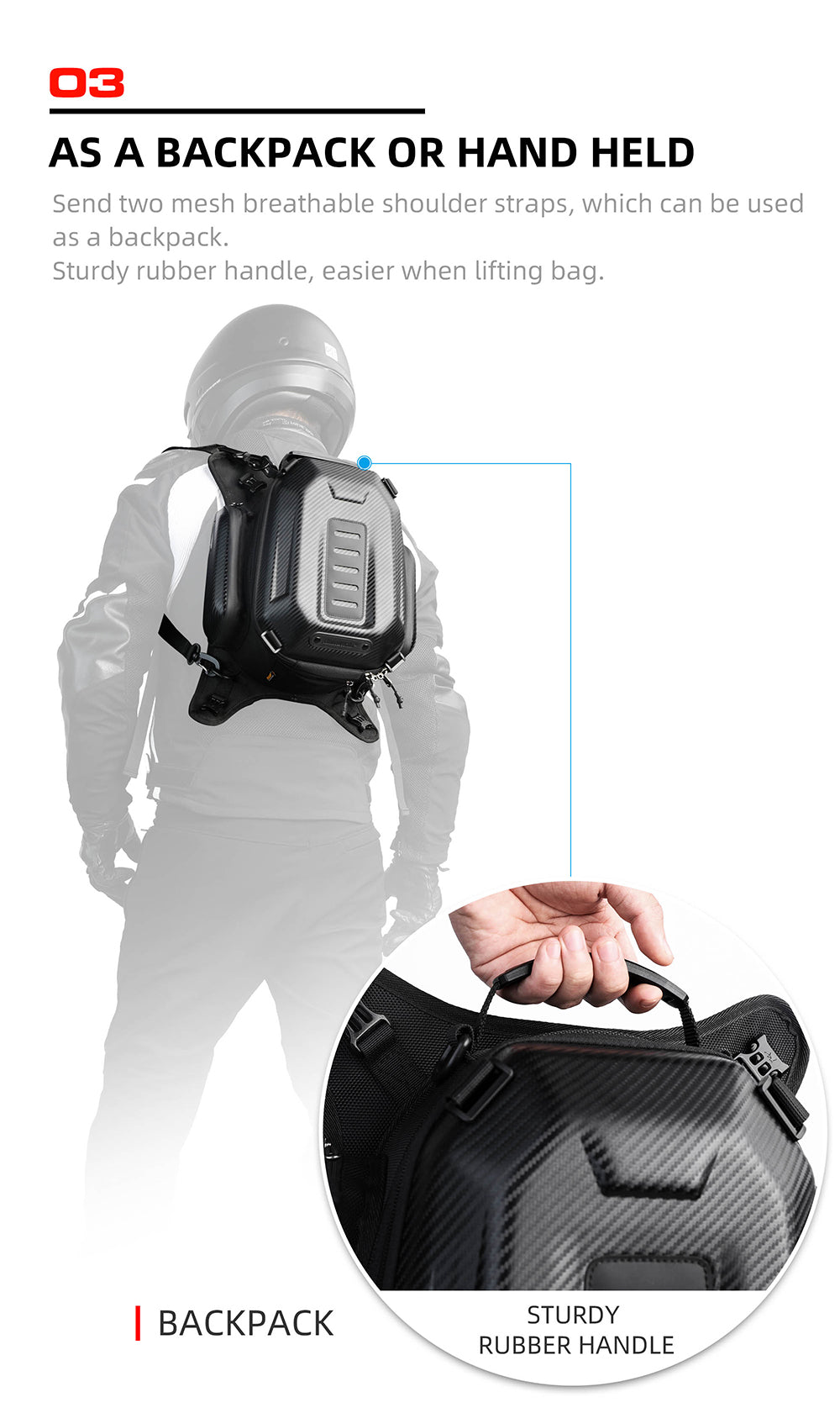 Hard Shell Tank Bag for Motorcycle