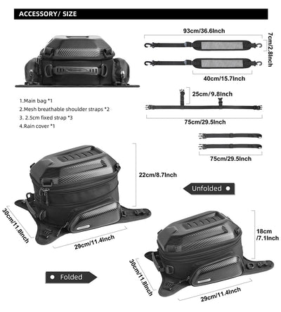 Hard Shell Tank Bag for Motorcycle