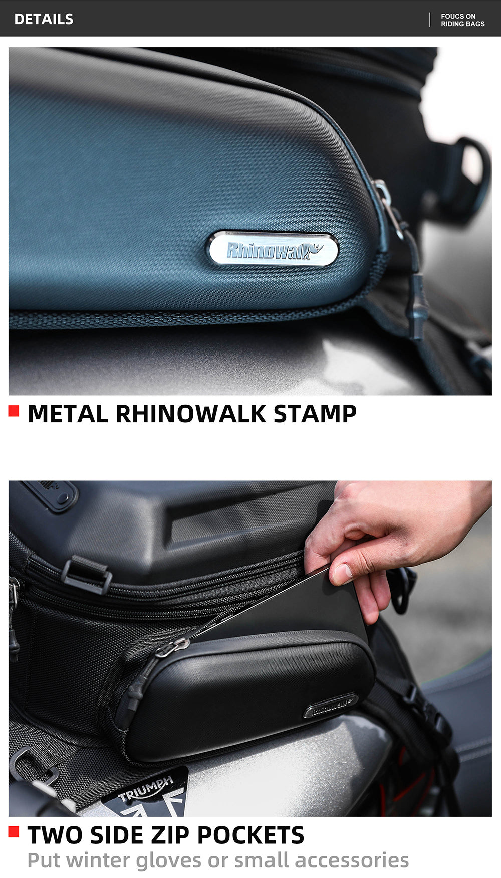 Hard Shell Tank Bag for Motorcycle