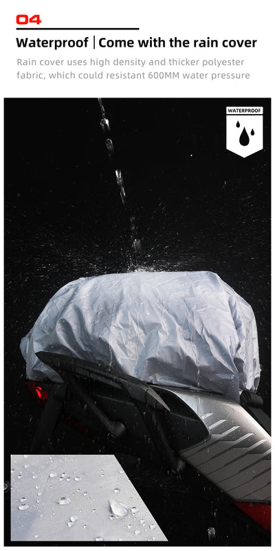 12-18l Motorcycle hard shell tail bag