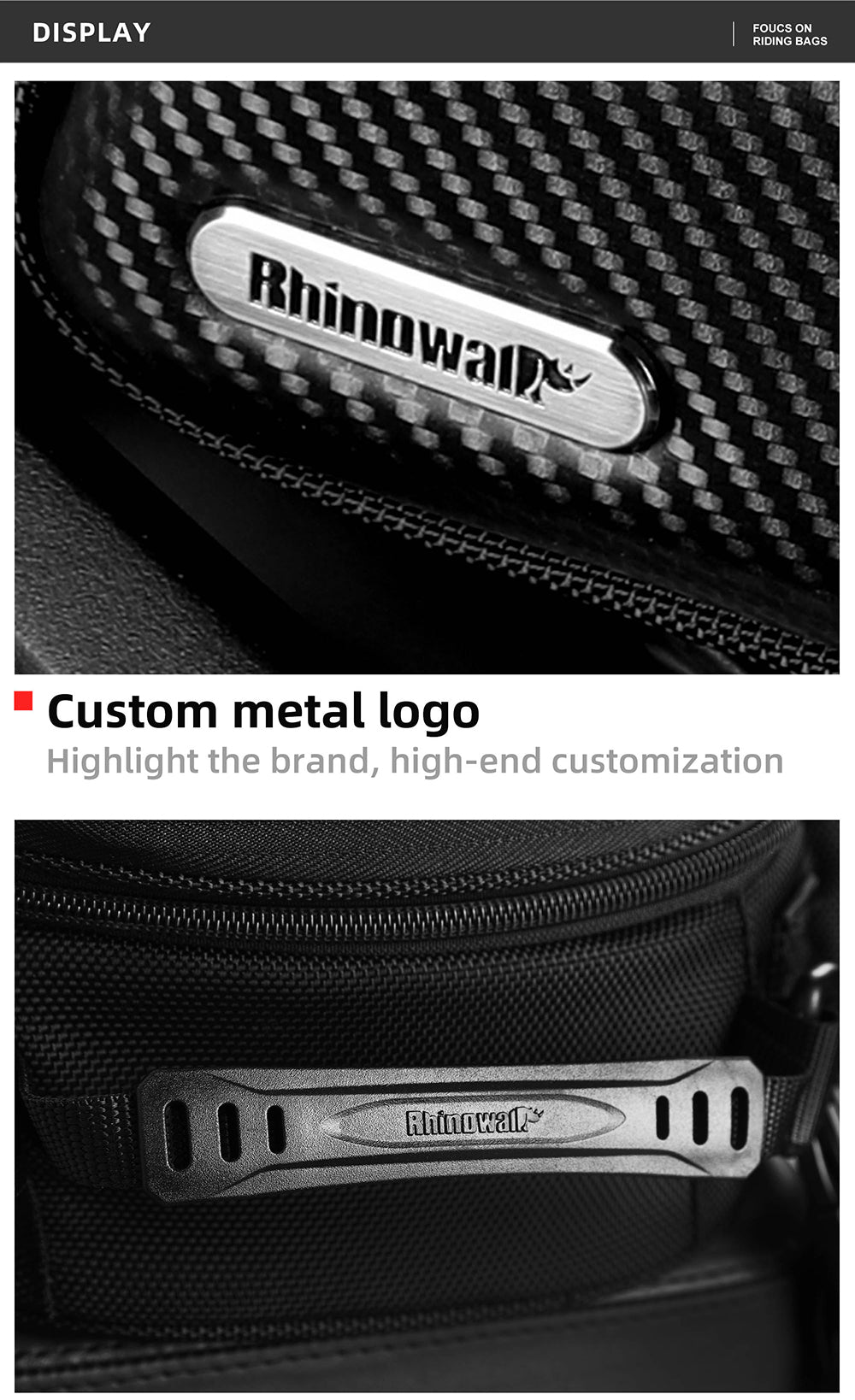 12-18l Motorcycle hard shell tail bag