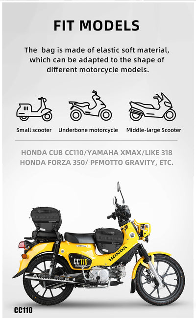 15 litr Tunnel bag for Scooter