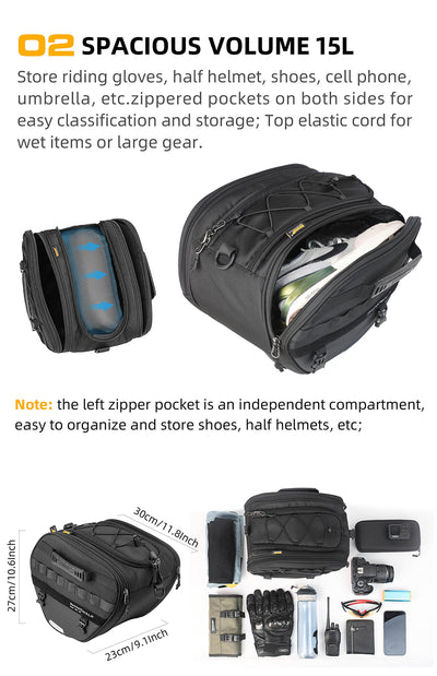 15 litr Tunnel bag for Scooter