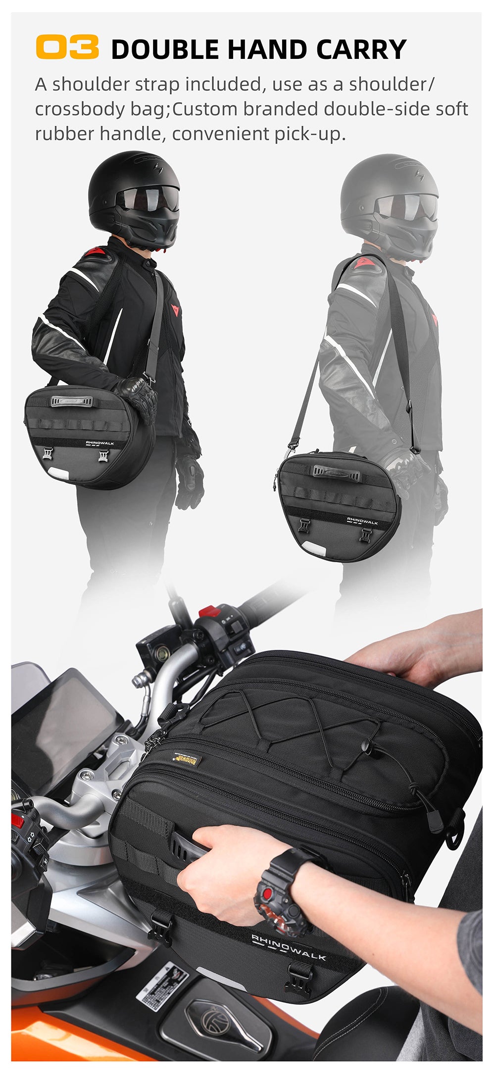 15 litr Tunnel bag for Scooter