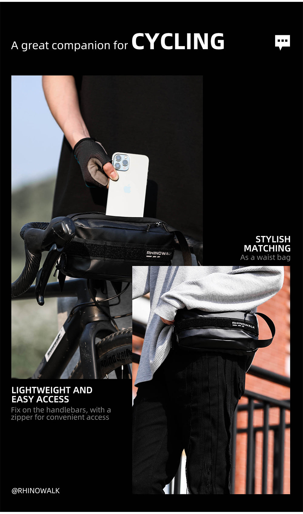 Multifunctional Bicycle Handlebar Bag