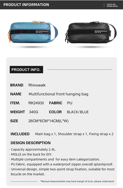 Multifunctional Bicycle Handlebar Bag