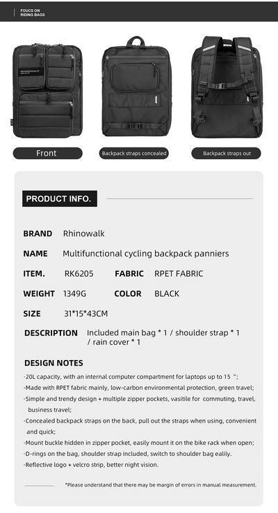 Eco 25l Commuting Pannier Bag