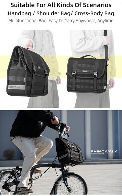 Quick release handlebar bag+mounting plate for Brompton Bikes