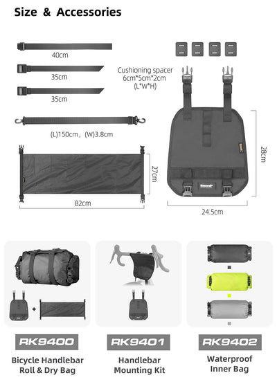 12l Lightweight Handlebar harness bag