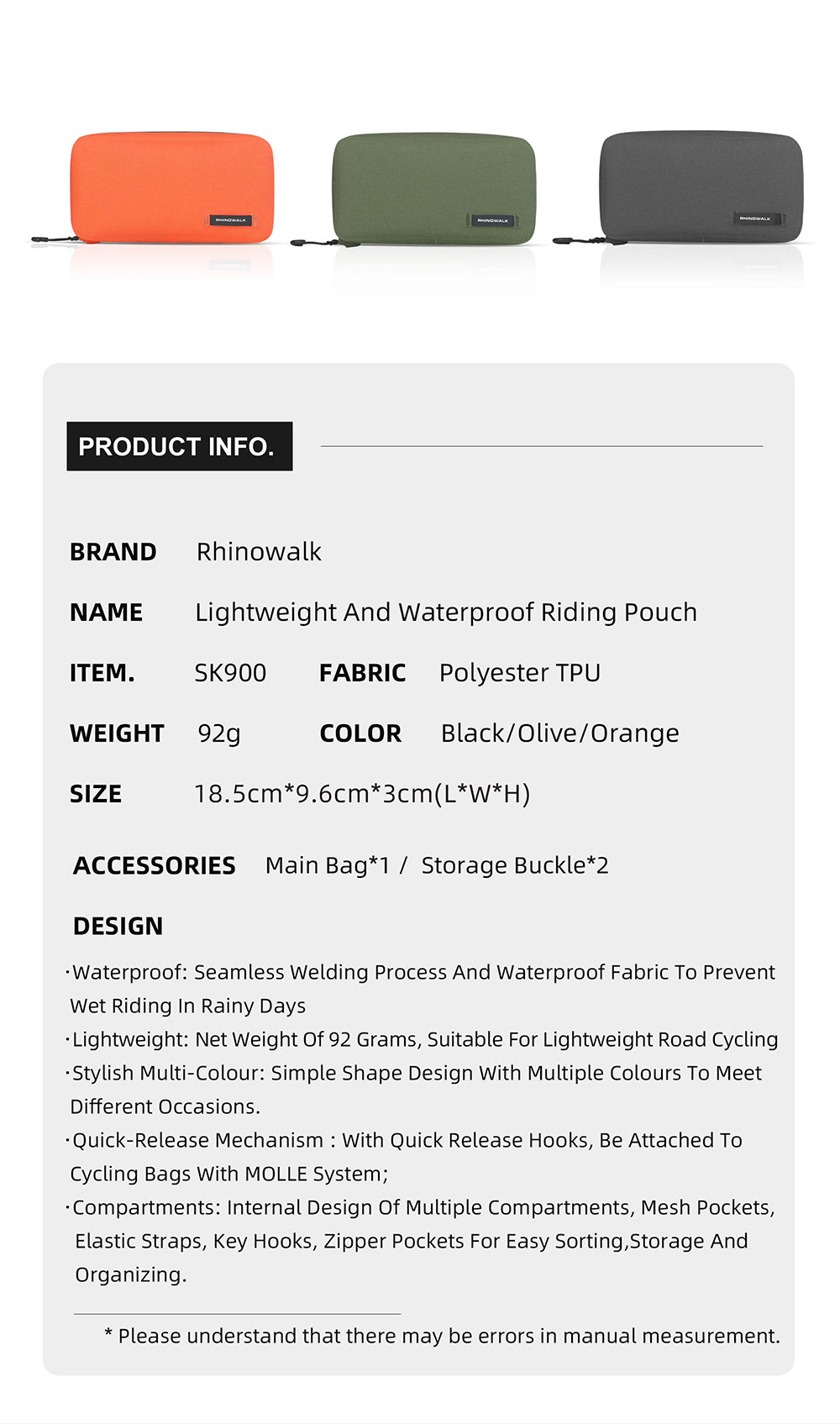 Essential Waterproof Cycling Pouch