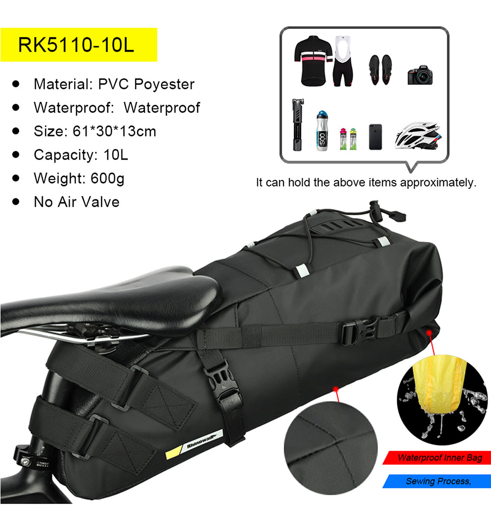 10L/13L Saddle Bag with Waterproof Lining -RK5110/RK5113