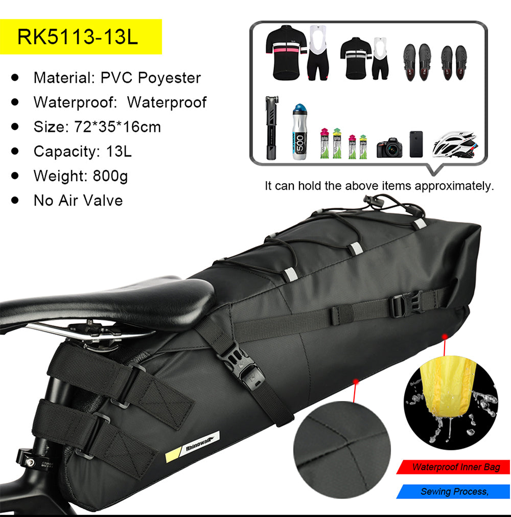 10L/13L Saddle Bag with Waterproof Lining -RK5110/RK5113