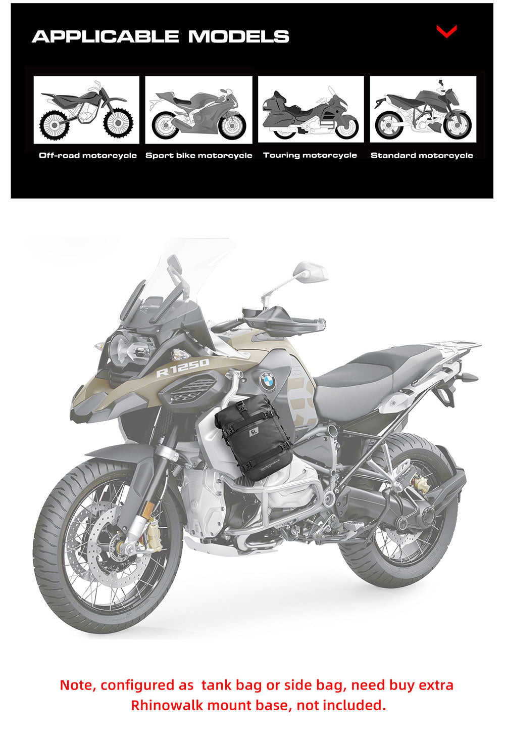 6L Waterproof Crash Bar Bags
