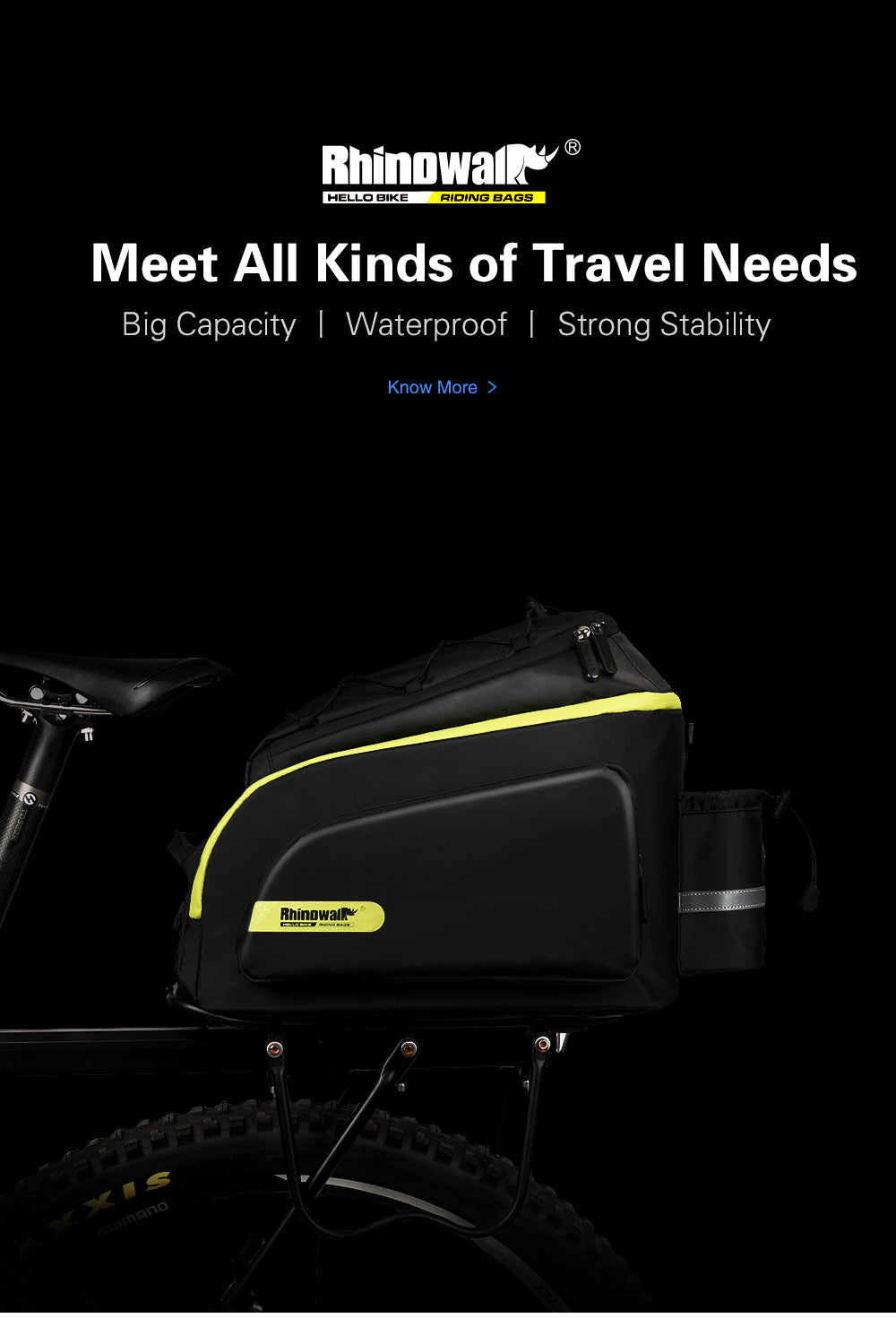 17 Liter Bike Rear Rack Carrier Bag