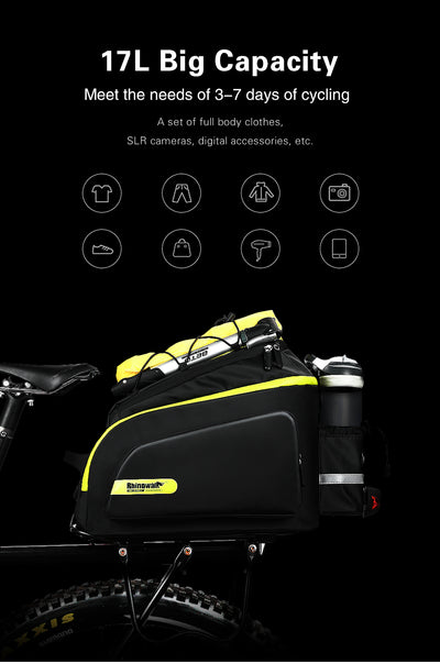 17 Liter Bike Rear Rack Carrier Bag
