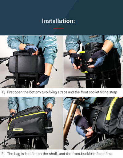 17 Liter Bike Rear Rack Carrier Bag