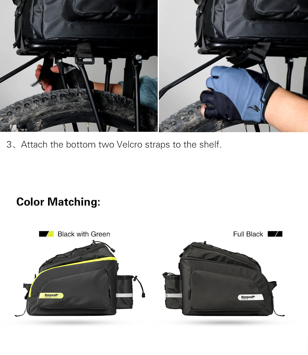 17 Liter Bike Rear Rack Carrier Bag