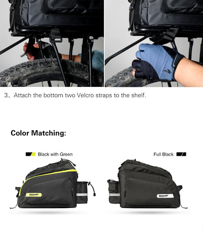 17 Liter Bike Rear Rack Carrier Bag