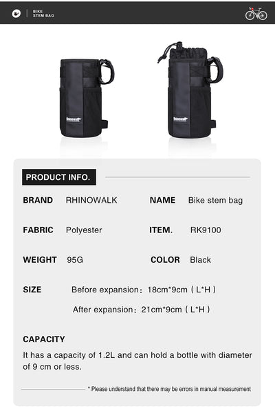 Insulated Bike Bottle Snack Bag