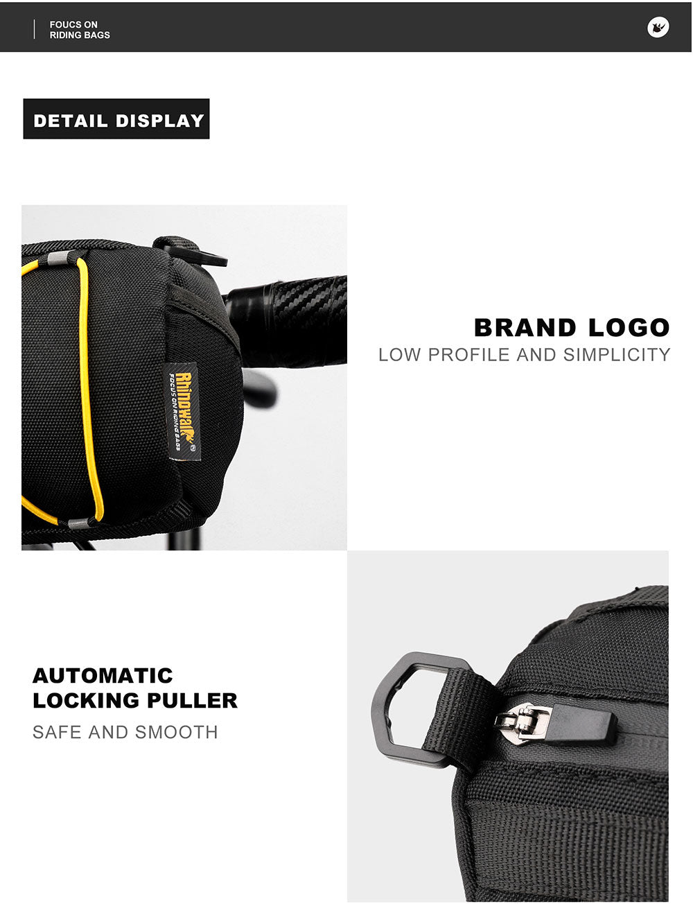 2.4 Liter Bicycle Handlebar Roll Bag