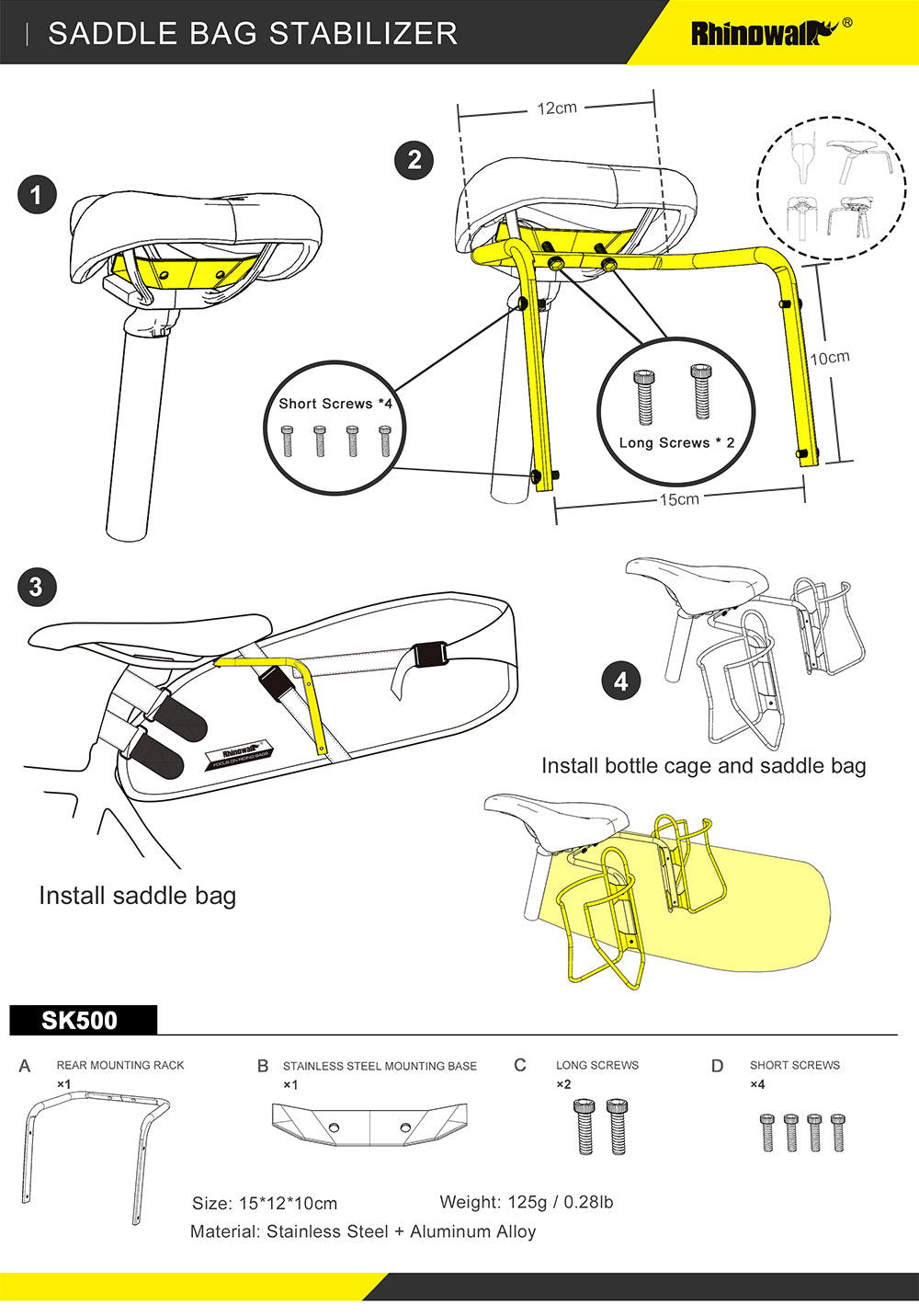 MTB Bicycle Saddle Bag Stabilizer