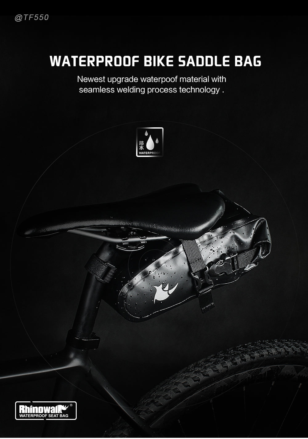 1.5L/2.5/4L Waterproof Bike Saddle Seat Bag